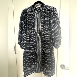 Blue and White Ulla Johnson Patterned Dress